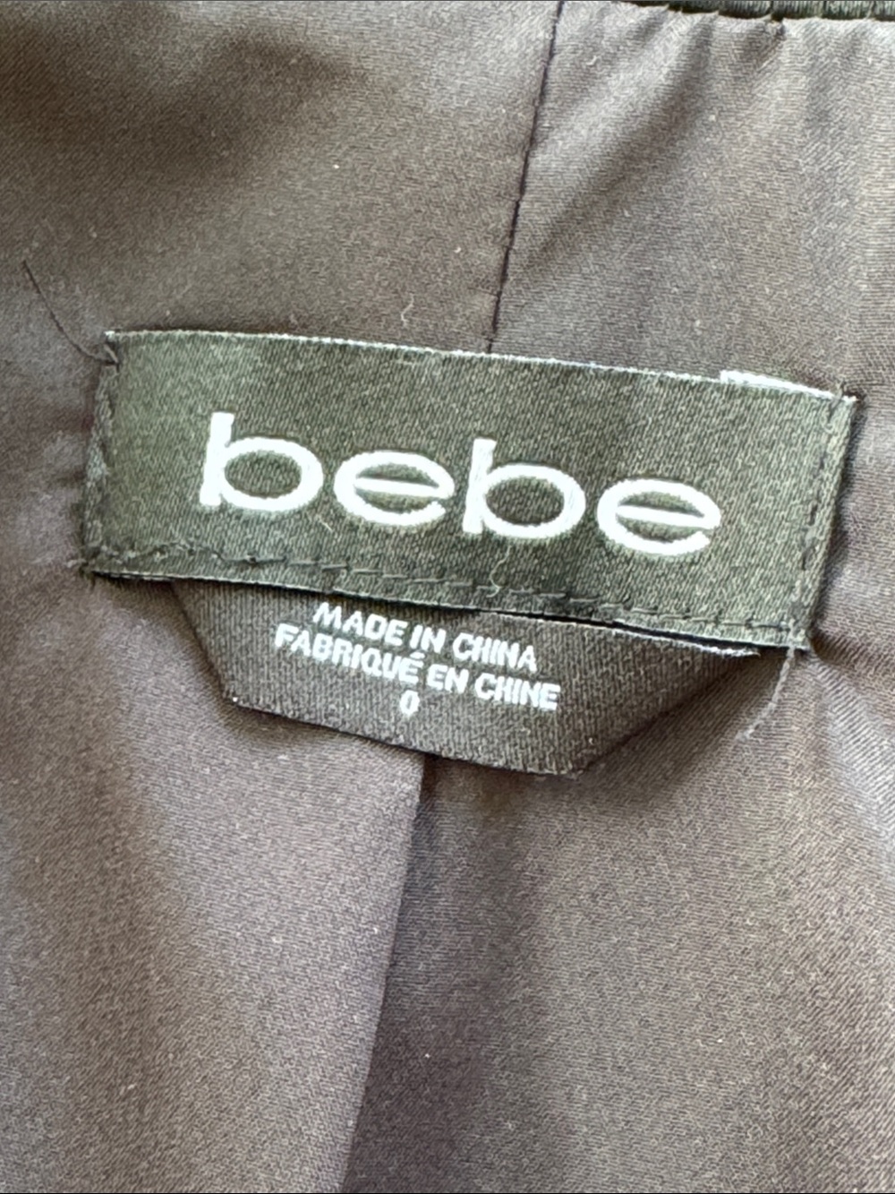 Bebe black satin single button tailored fit blazer jacket size 0 - Picture 13 of 14